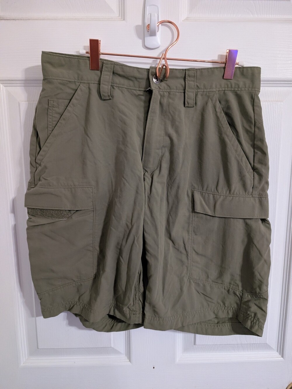 Duluth Trading Co Mens Shorts Green Armachillo Cargo 11" 46223 Size 32